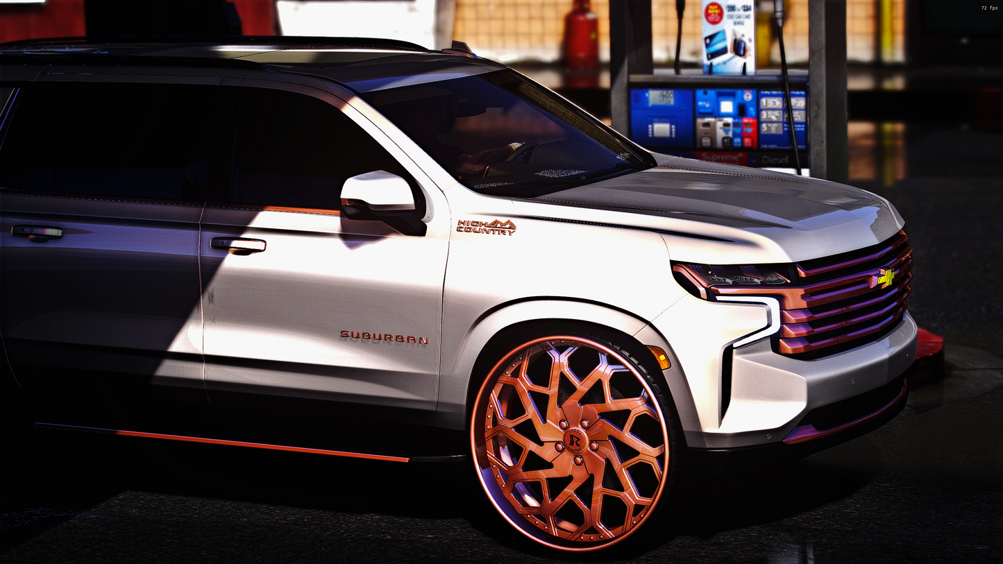 2021 SUBURBAN WITH THE SINGLE CAR TRAILER