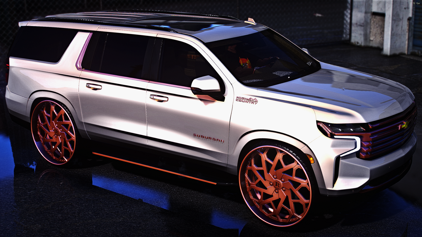 2021 SUBURBAN WITH THE SINGLE CAR TRAILER